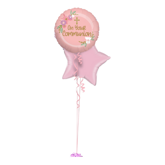 Communion Balloon Bouquet ( Pink )