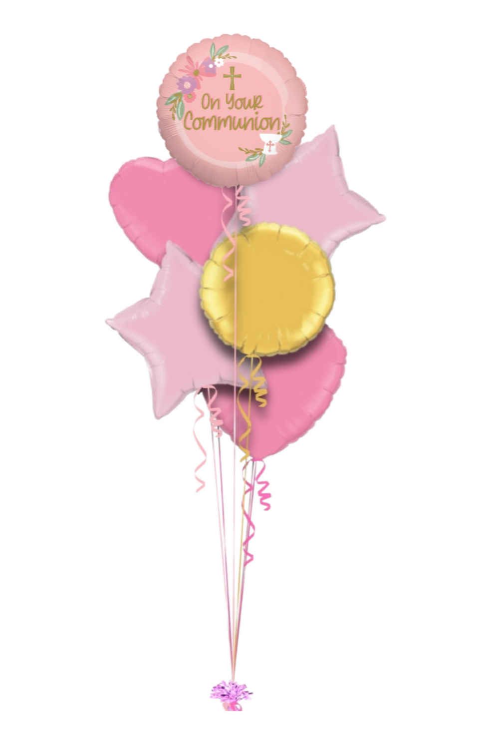 Pink Communion Balloon Bouquet ๐๐ธ