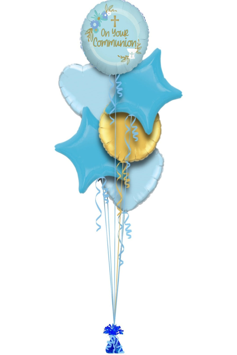Blue Communion Balloon Bouquet ππ