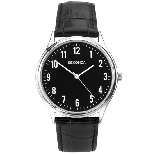 Sekonda Mens Classic Black Strap Watch
