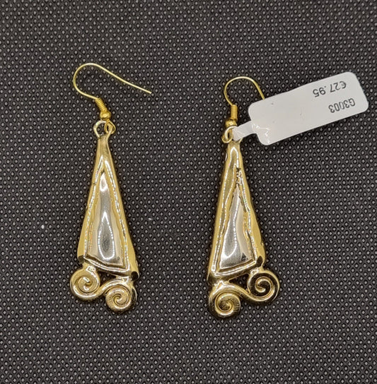 2 Colour Celtic Drop Ear Ring - A & M News and Gifts