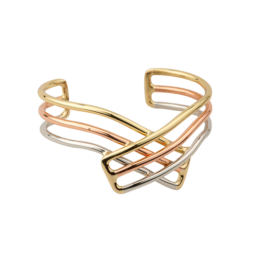 3 Colour Crossover Bangle - A & M News and Gifts