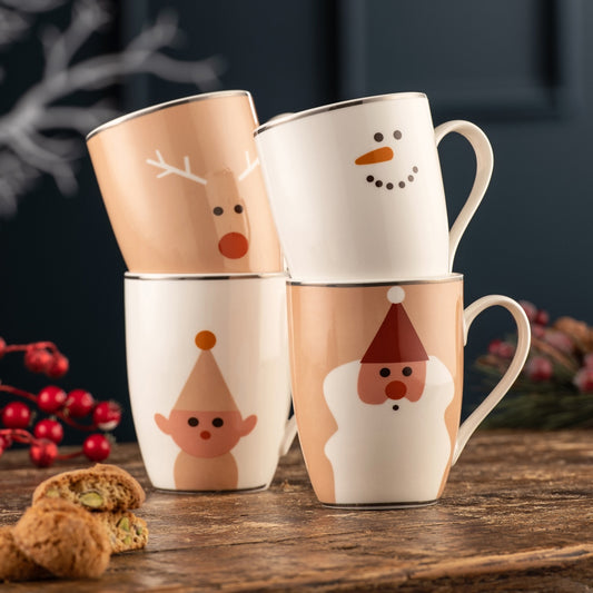 Aynsley Minimal Characters Mugs Set of 4 1