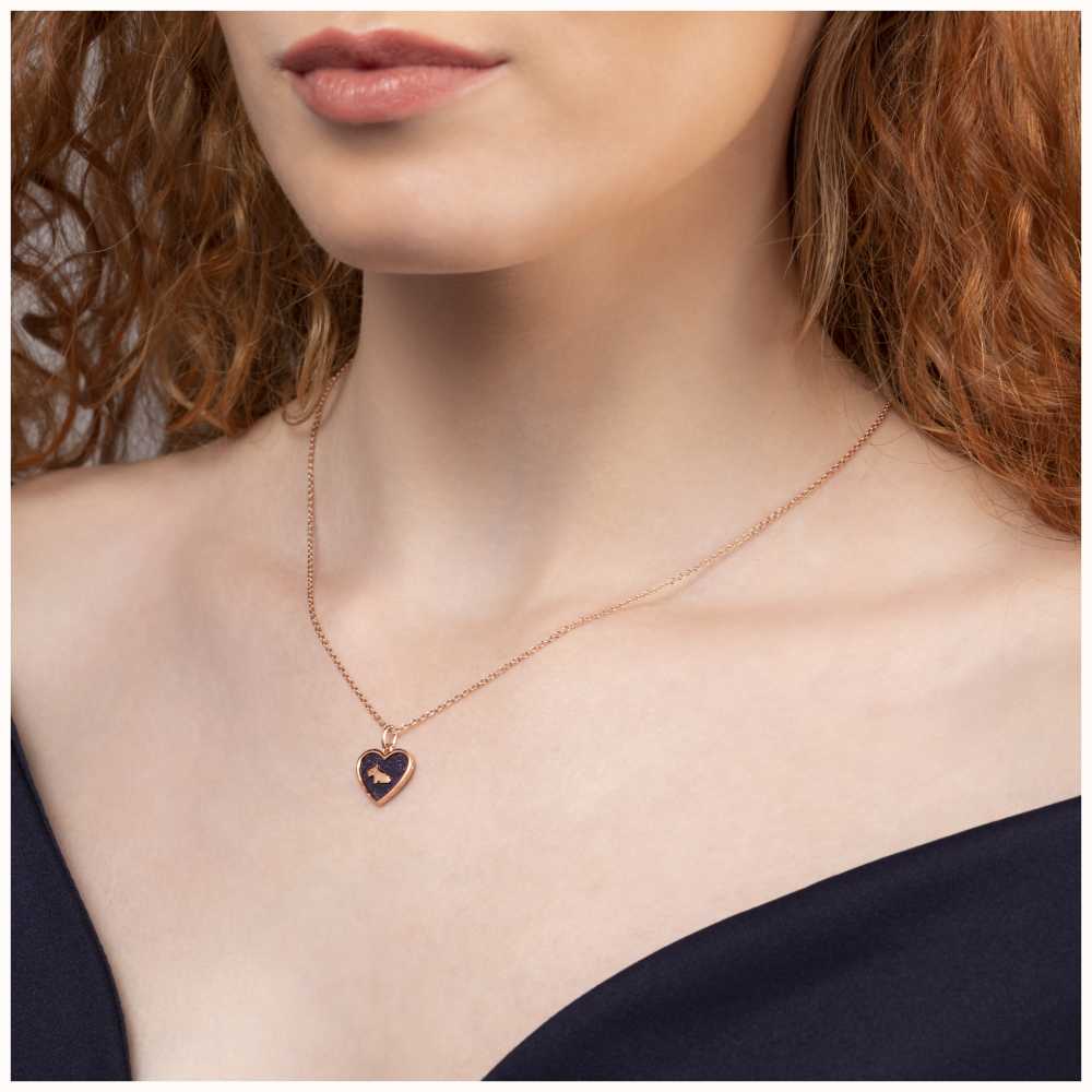 Radley Jewellery Fashion Heart Shaped Pendant Rose Gold Necklace