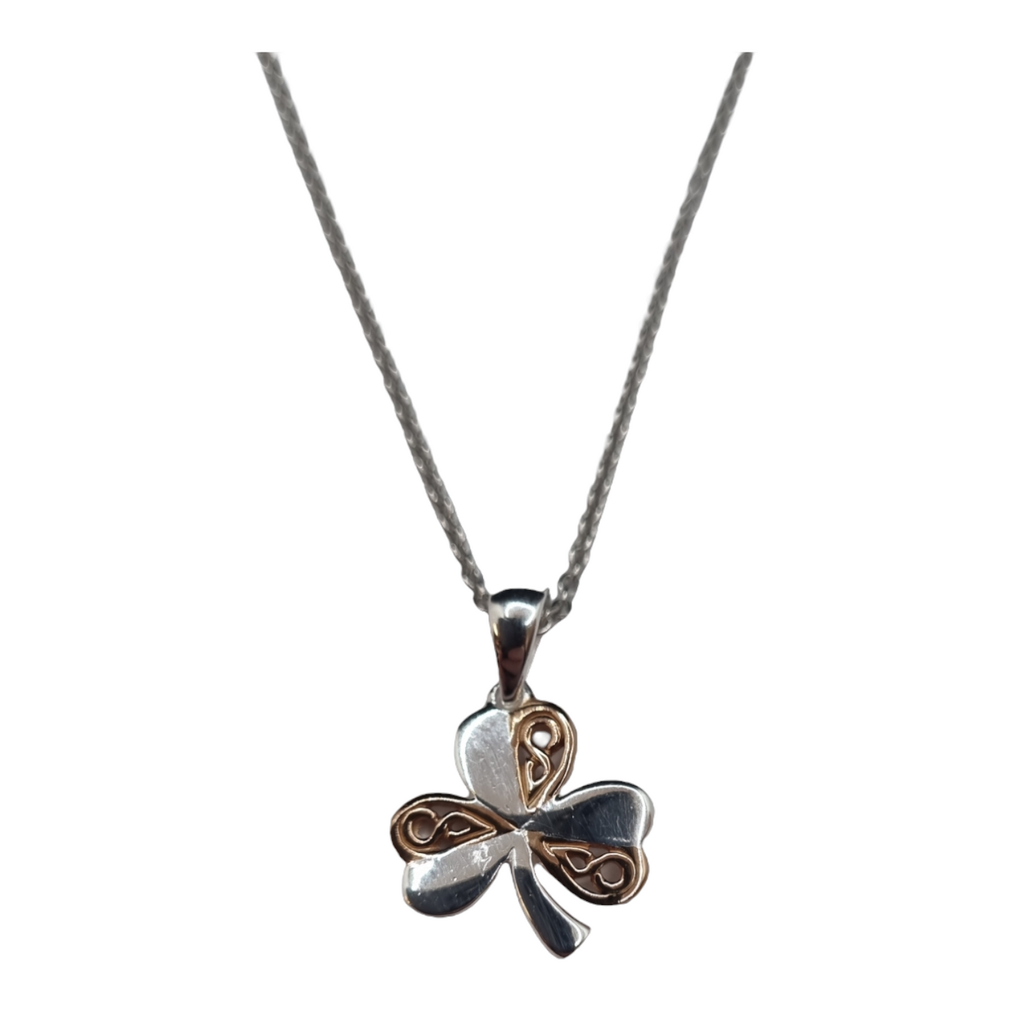 Celtic Shamrock Pendant & Chain