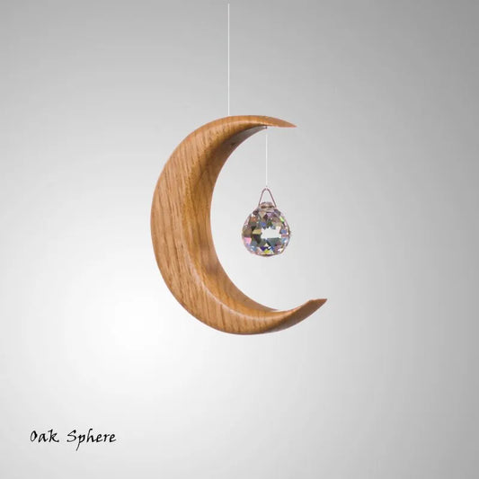 Small Moon Suncatcher ( Spalted Beech)