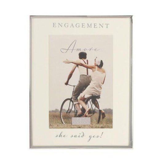Engaged-Frame Silver Floral AMORE BY JULIANA® - A & M News and Gifts