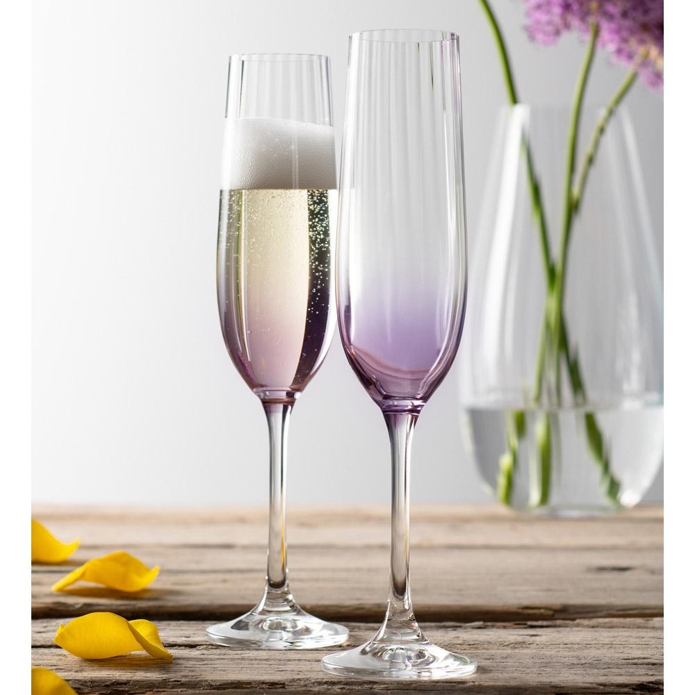 GALWAY CRYSTAL ERNE FLUTE SET OF 2 IN AMBER - A & M News and Gifts