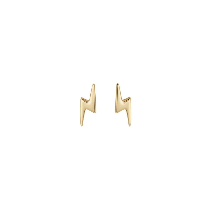 GOLD LIGHTENING BOLT STUD EARRINGS - A & M News and Gifts