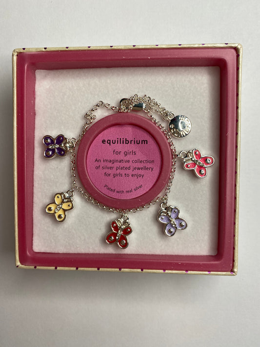 Equilibrium Girls Butterfly Charm Bracelet