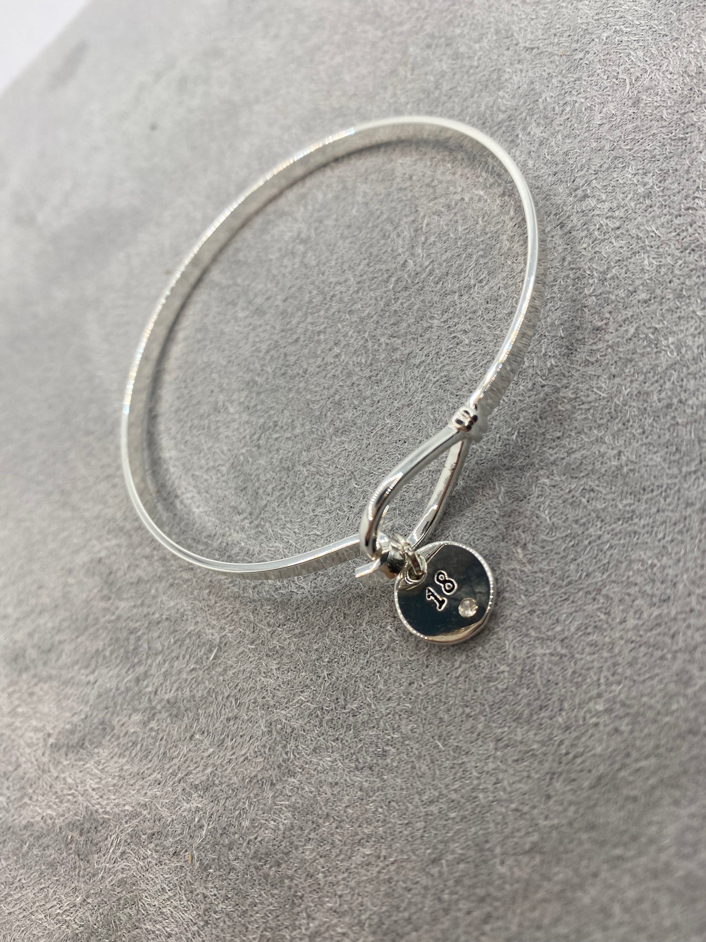 18th Birthday Gift Equilibrium Silver Plated Bangle