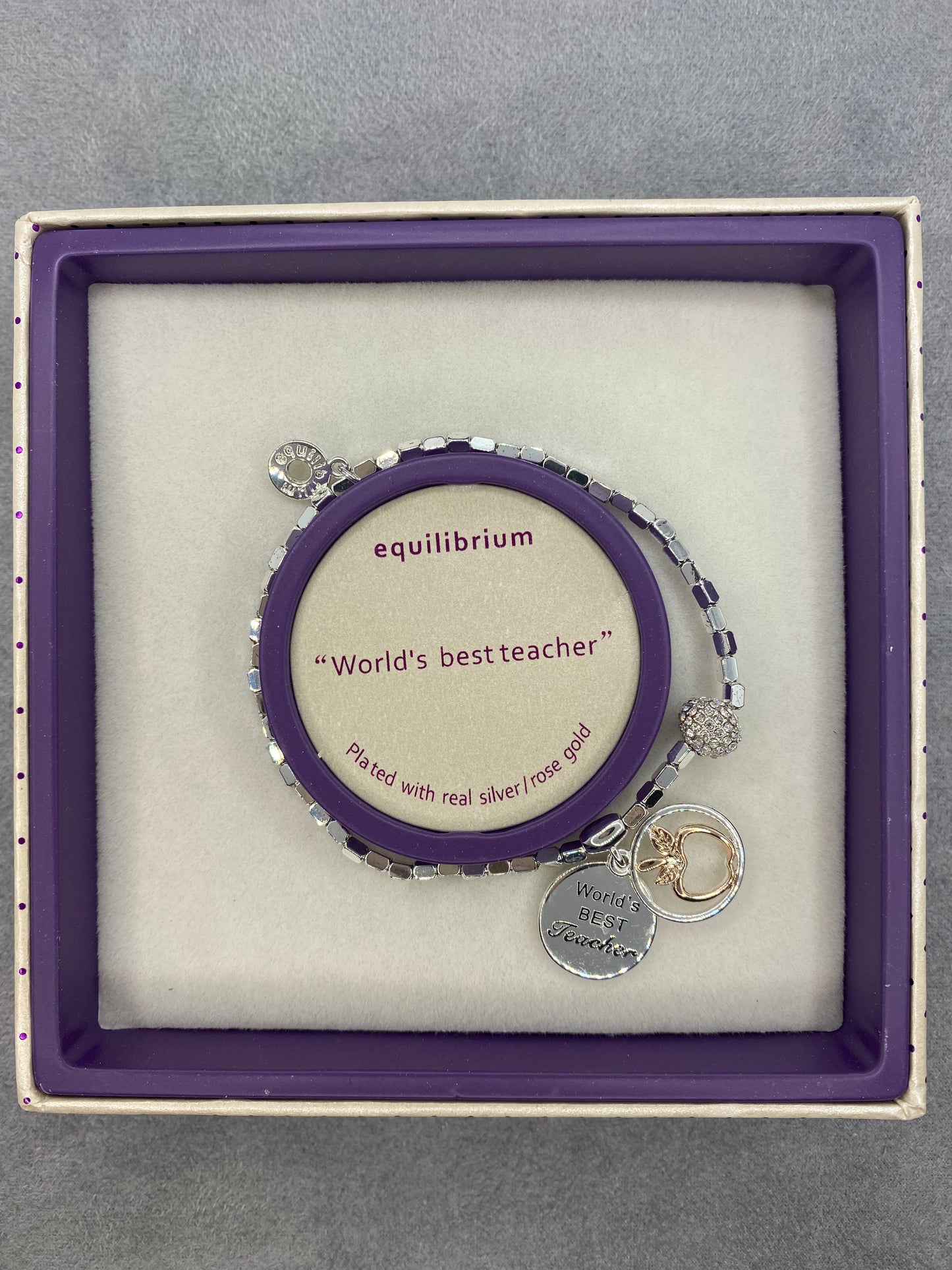 Worlds best teacher bracelet