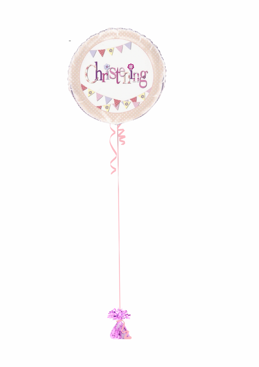 Pink Christening Balloon Bouquet 🎀✨
