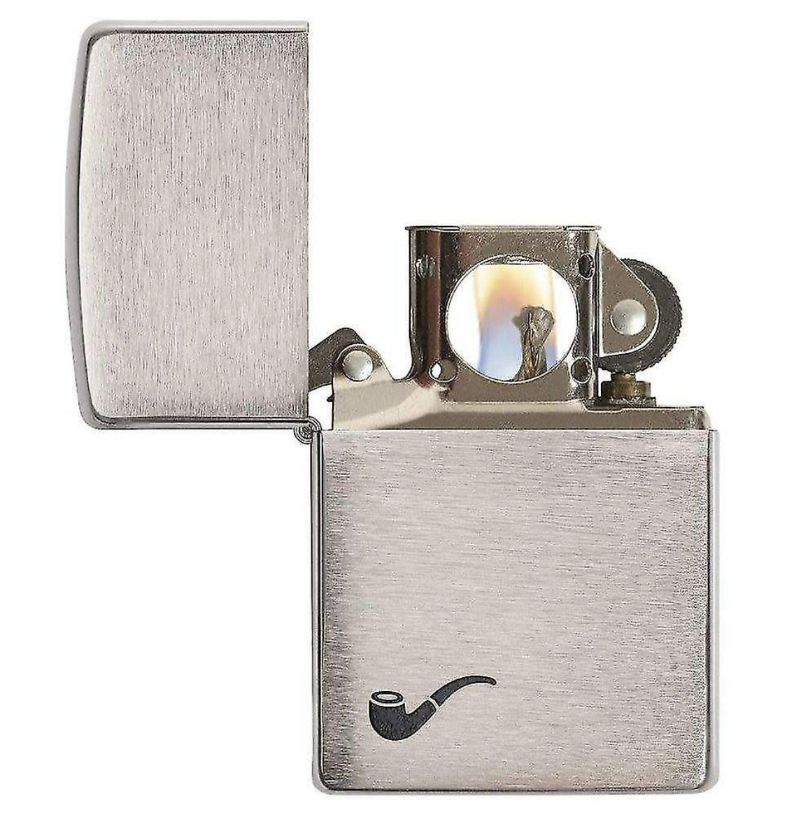 Zippo Pipe Brushed Chrome Lighter