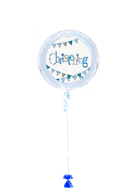 Blue Christening Balloon Bouquet 🎈💙