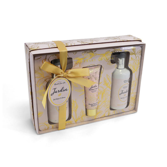 TIPPERARY CRYSTAL Jardin Red Roses & Lemon Pump Handwash & Tube & Pump Hancream
