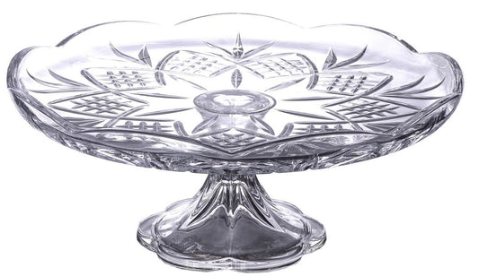 Killarney Crystal Trinity Footed Cake Plate - A & M News and Gifts