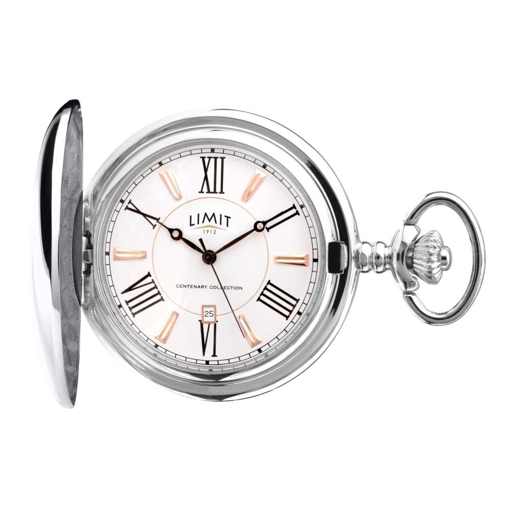 Limit Gents Full Hunter Silver Tone Pocket Watch - A & M News and Gifts