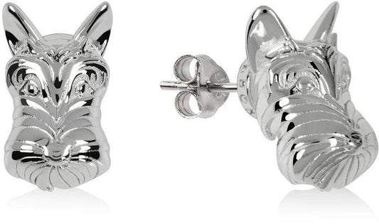 Radley Silver Tone Dog Stud Ladies Earrings - A & M News and Gifts