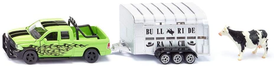 SIKU 1998 Farmer RAM with livrstock Trailer, Multicoloured - A & M News and Gifts