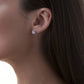 Stud Earrings Clear Stone 6mm