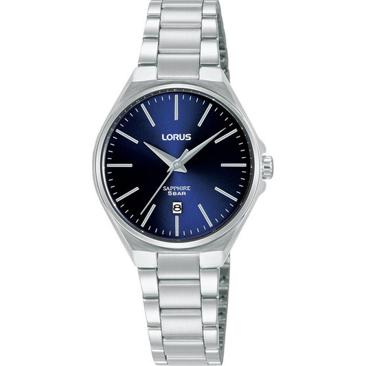 LORUS QUARTZ LADIES STAINLESS STEEL BLUE DIAL BRACELET WATCH