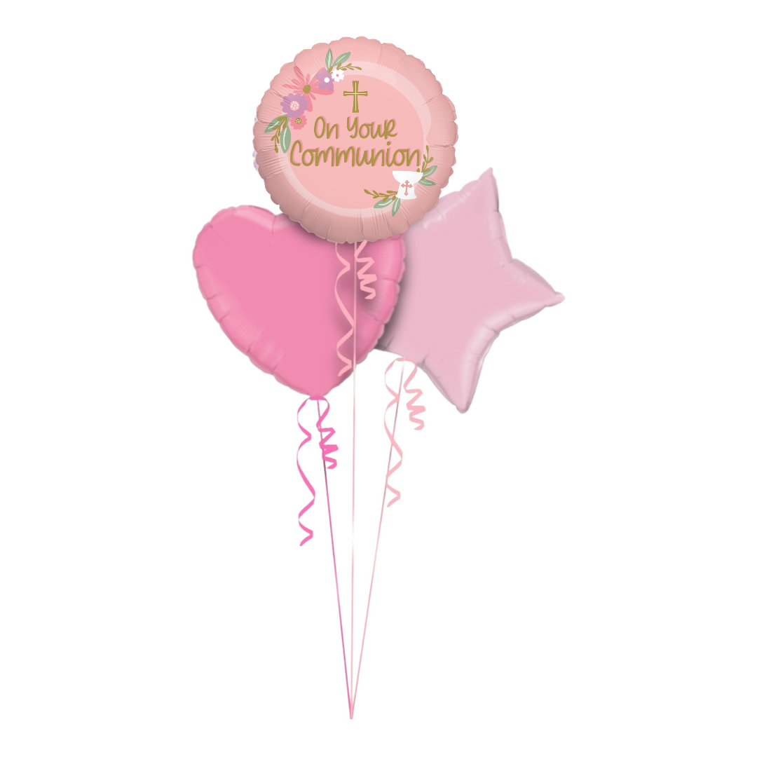 Communion Balloon Bouquet ( Pink )