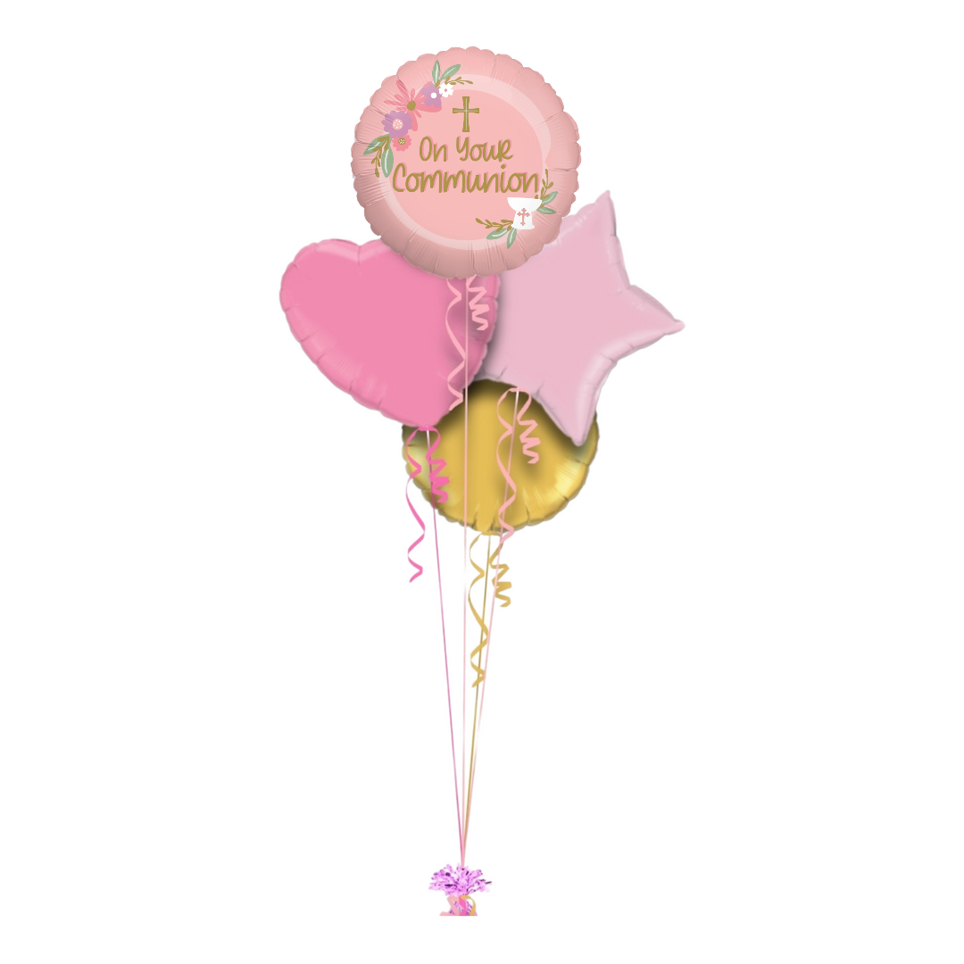 Communion Balloon Bouquet ( Pink )