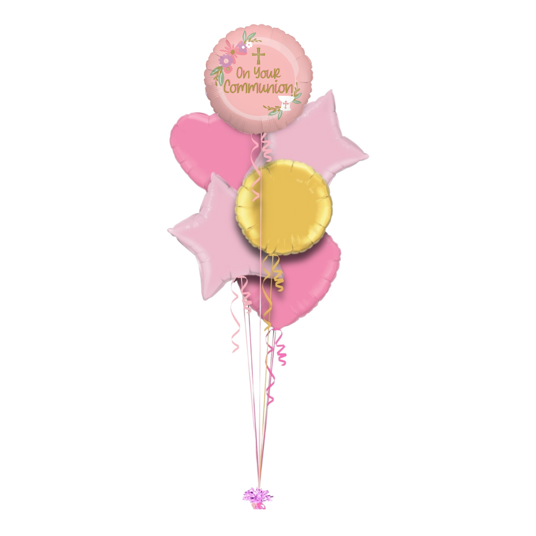 Communion Balloon Bouquet ( Pink )