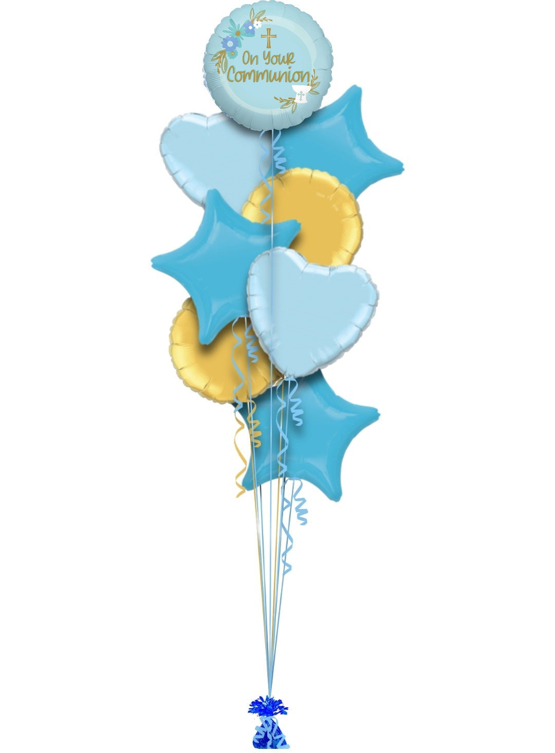 Communion Balloon Bouquet ( Blue )