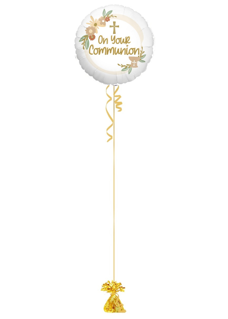 Communion Balloon Bouquet ( White )