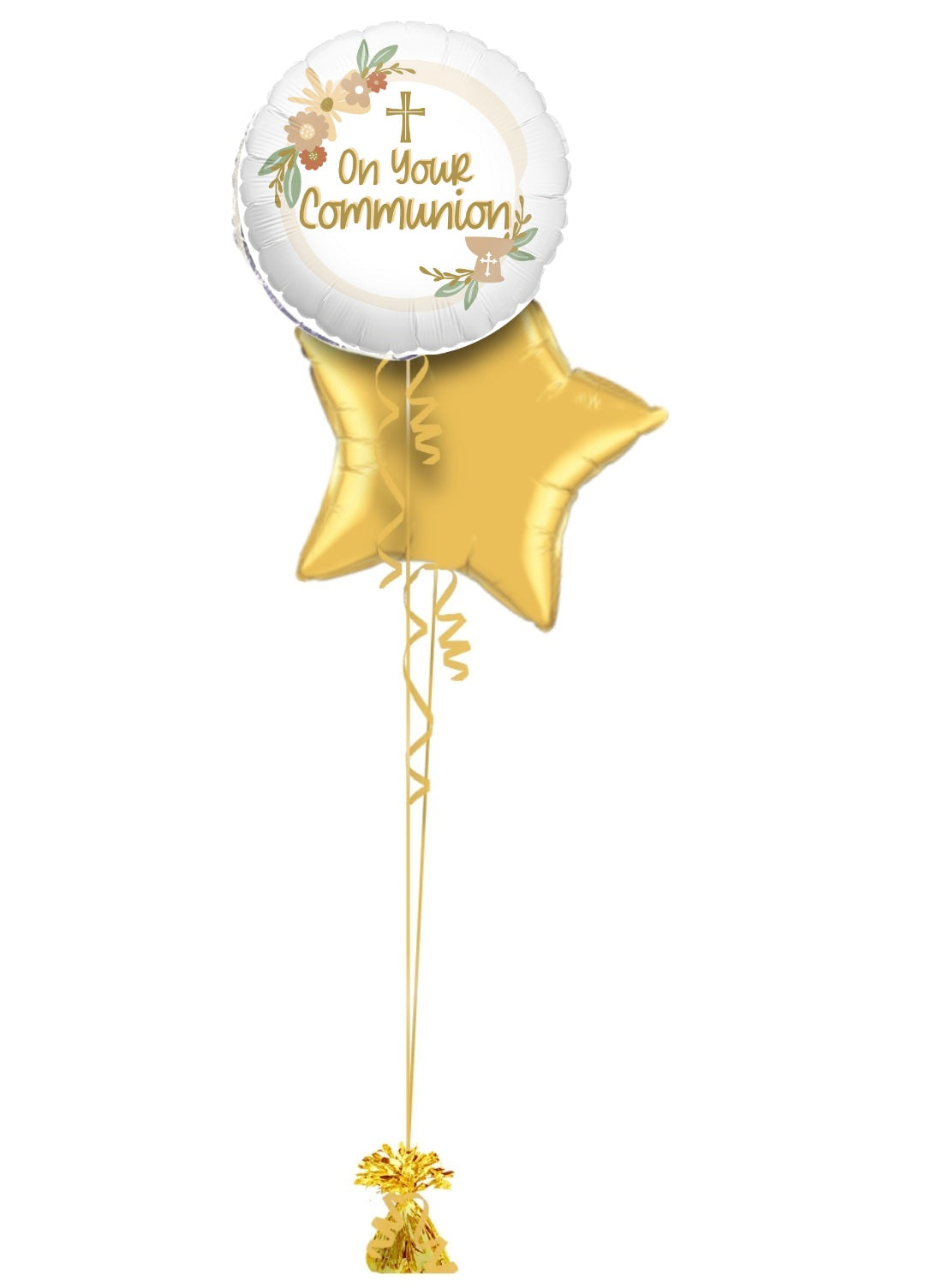 Communion Balloon Bouquet ( White )