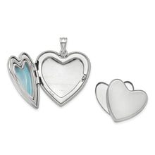 Load image into Gallery viewer, Sterling Silver 24mm Footprints Heart Locket
