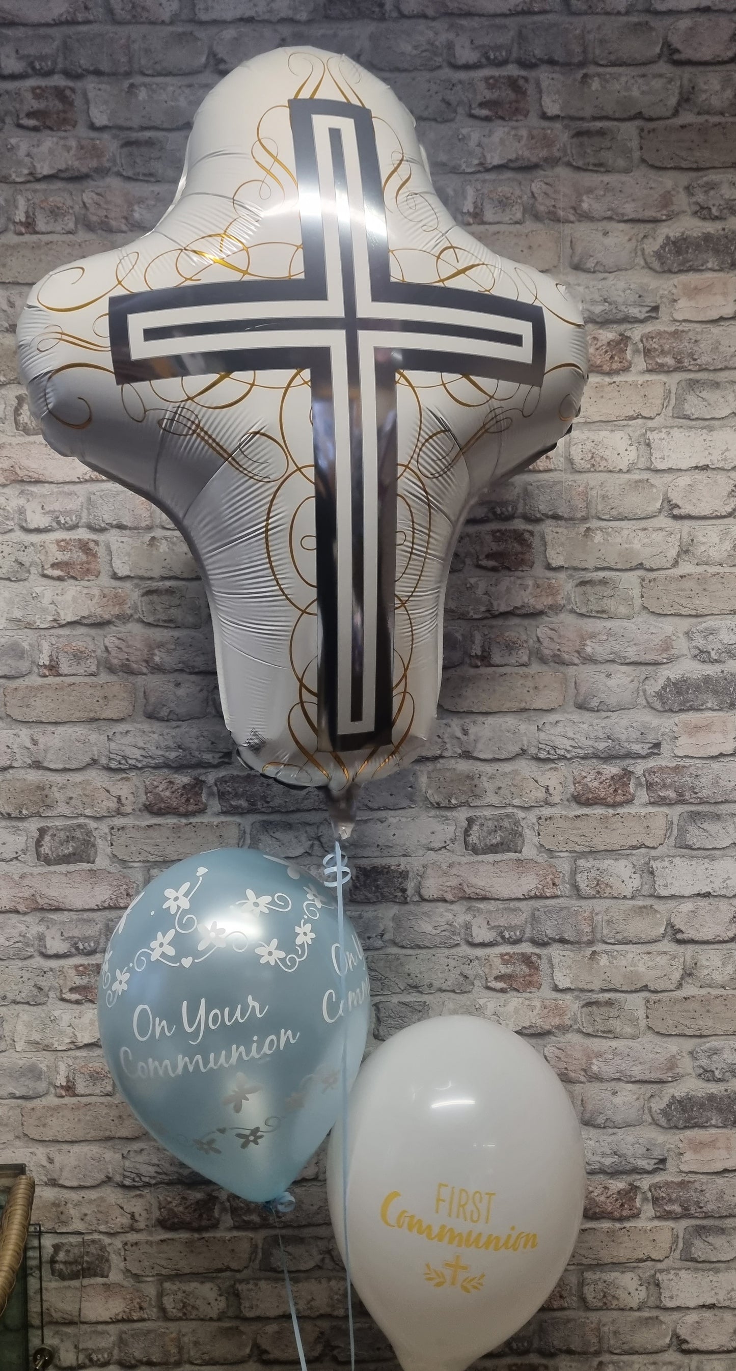 First Communion  Cross  Balloon Bunch