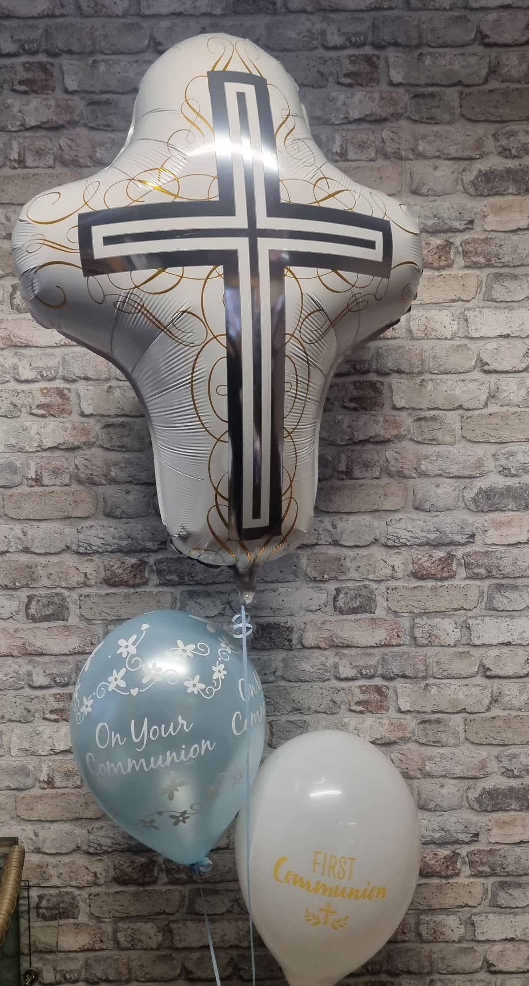 First Communion  Cross  Balloon Bunch