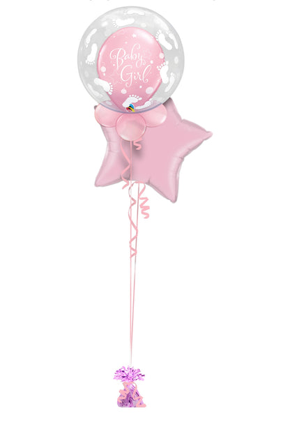 Baby Girl Bubble Balloon helium balloon - A&M News and Gifts, Kells, County Meath