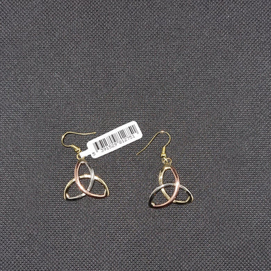 3 Colour Celtic Cross Drop Ear ring - A & M News and Gifts