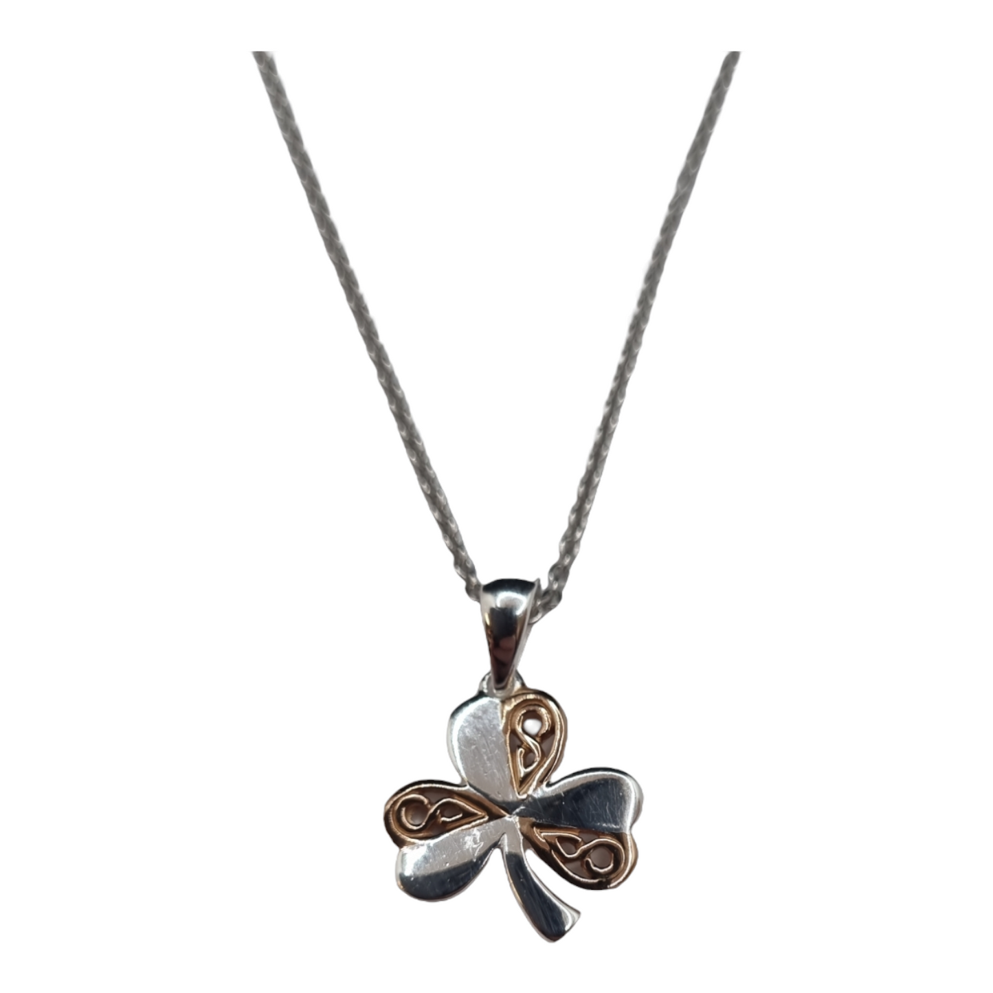 Celtic Shamrock Pendant  & Chain