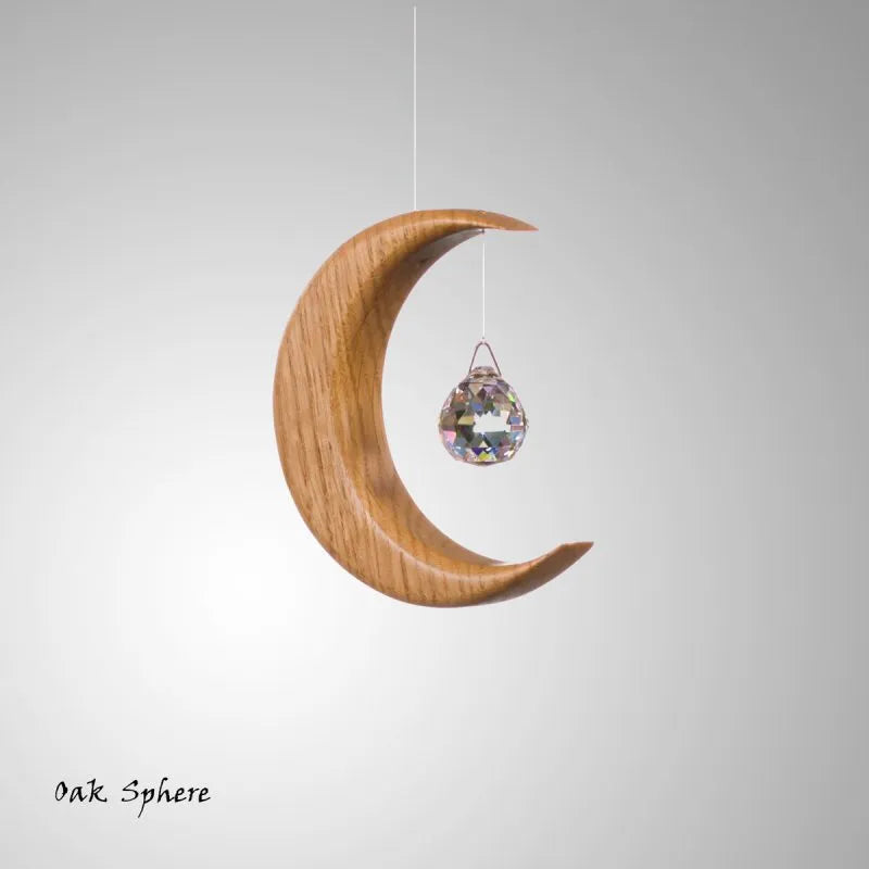 Small Moon Suncatcher ( Spalted Beech)