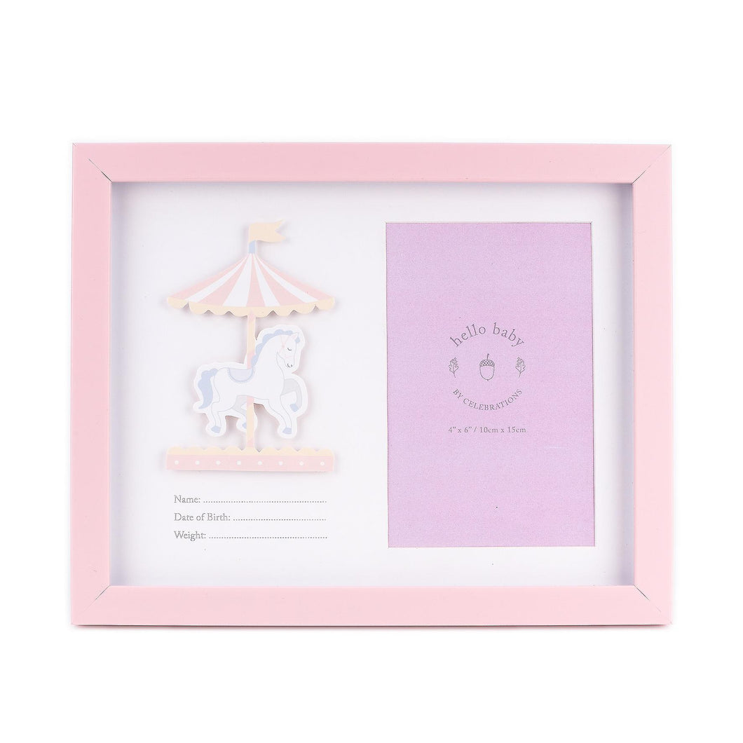 Baby Girl Frame with Data - A & M News and Gifts