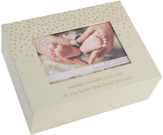 Bambino Little Star Keepsake Photo Box - 6" X 4" - A & M News and Gifts