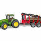 Bruder John Deere 7930 with Forestry Trailer & 4 Trunks (3054) - A & M News and Gifts