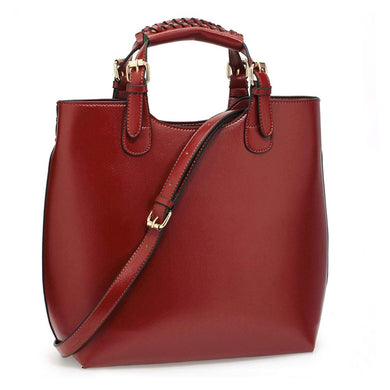 Burgundy Ladies Fashion Tote Handbag - A & M News and Gifts