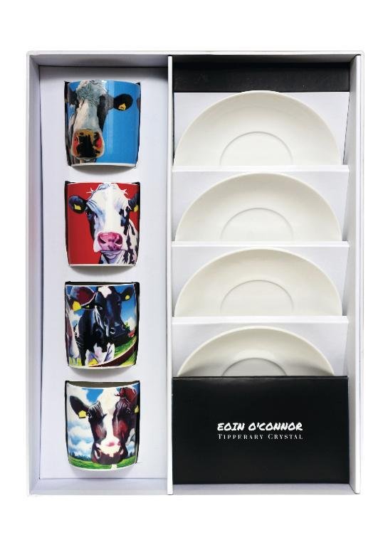 EOIN O CONNOR CAFE RANGE SET 4 ESPRESSO CUPS PARTY PACK - A & M News and Gifts