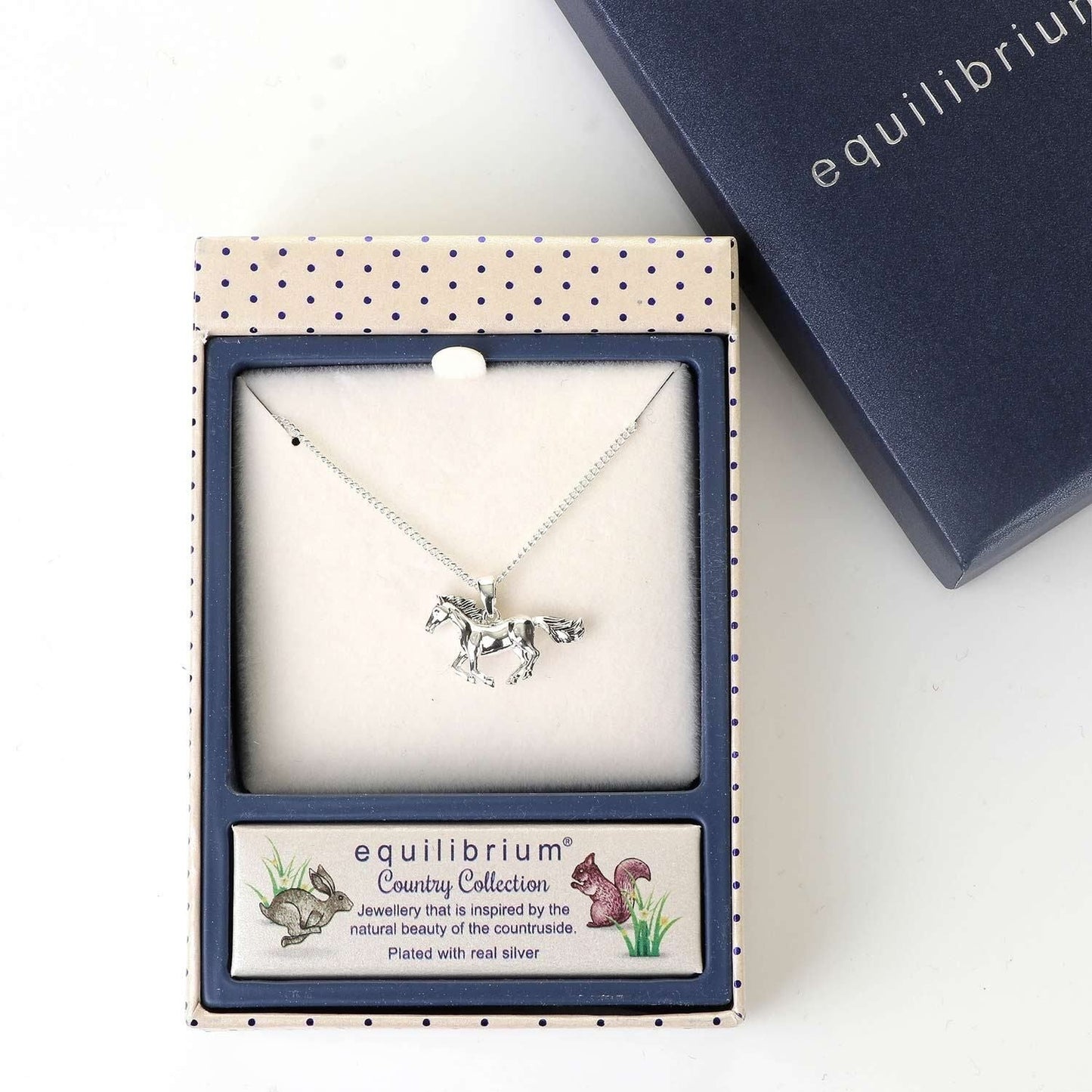 Equilibrium Country Horse Silver Plated Necklace - A & M News and Gifts