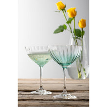 Load image into Gallery viewer, ERNE SAUCER CHAMPAGNE GLASS PAIR AQUA - A &amp; M News and Gifts
