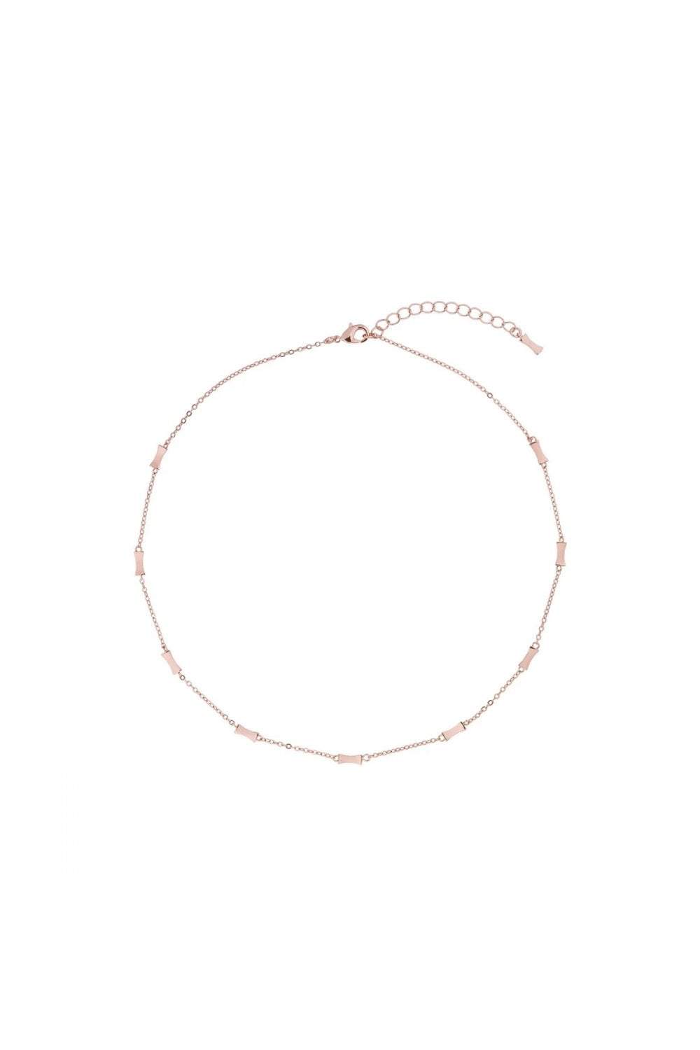 Faye Mini Faceted Bow Necklace Rose Finish - A & M News and Gifts