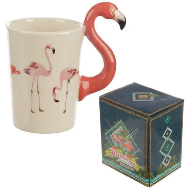 Flamingo Shaped Handle Mug - A & M News and Gifts