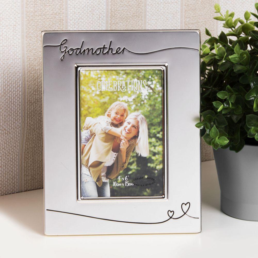 Godmother Photo Frame Silver Plated 4" X 6" - A & M News and Gifts