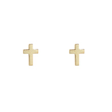 Load image into Gallery viewer, GOLD CROSS STUD EARRINGS - A &amp; M News and Gifts
